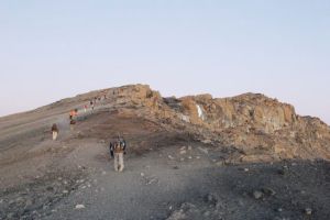 Walking around the crater rim