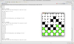 The checkers program, with graphical interface.