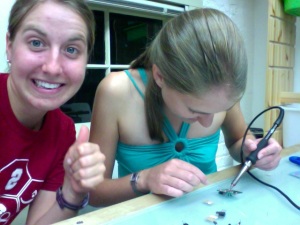 soldering the circuit!